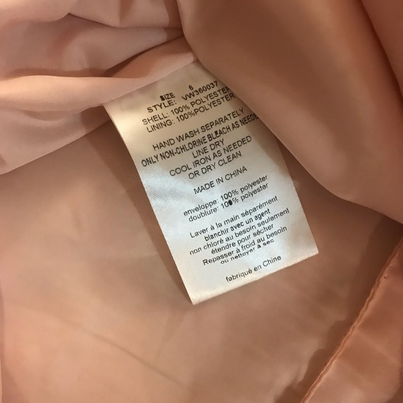 Blush bobbin net bridesmaid dress - Picture 5 of 8